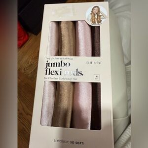 Kitsch Satin-Wrapped Hair Rods in Pink and Brown